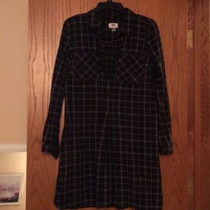 Flannel Shirt Dress